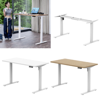 Bureau debout réglable en hauteur en acier laminé à froid pour le bureau à domicile, table ergonomique assis-debout avec montage facile