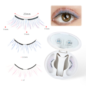 Vente en gros de faux cils magnétiques naturels doux réutilisables à étiquette privée, extensions de cils magnétiques 3D avec applicateur - Product Image 2