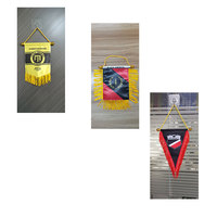 Promotionnel Double Face Football Football Conception Personnalisée Satin Événement Bannière Fanion Club Heavy Duty Exchange Mini Bannière Drapeau