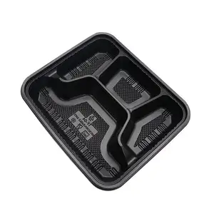 factory supplier food take out packaging disposable 4 compartment plastic lunch boxes Prepared Food container manufacturer