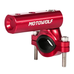 Motowf CNC tongkat ekstensi, pegangan sepeda motor multifungsi paduan aluminium untuk dukungan sepeda motor