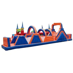 Team building professional hot sale cheap inflatable slide obstacle course supplier for rent sports game