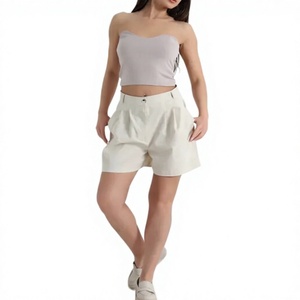 Ever Glow Women Formal Mid Waist Breathable Polyester/Cotton Sportswear <b>Shorts</b> Drawstring Quick Dry Hot High Quality Solid - Product Image 1
