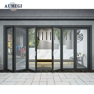 Porte intérieure pliante en aluminium au design moderne, isolation phonique de la porte glisse_pliante_porte pliante