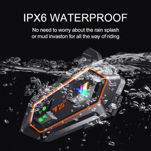 Casque de moto Y20 2X avec interphone Bluetooth, double réduction de bruit, batterie 1000 mAh, interphone bidirectionnel - Product Image 4