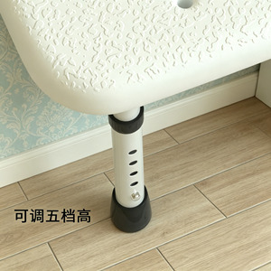 Wall Mounted Non Slip Shower <b>Stool</b> 40x33x39cm <b>Adjustable</b> <b>Height</b> Foldable Metal For Elderly Pregnant Women Bathroom Safety - Product Image 2