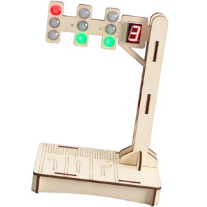 OKYN-G6501 <b>DIY</b> Wooden Traffic Light Model STEM Educational Science <b>Kit</b> for Kids - Product Image 3