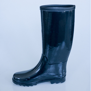Las mujeres es alto brillante <span class=keywords><strong>botas</strong></span> <span class=keywords><strong>de</strong></span> goma personalizar negro brillante <span class=keywords><strong>de</strong></span> goma <span class=keywords><strong>botas</strong></span> Wellington - Product Image 2