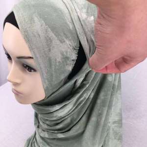 2021 nouvelle mode luxe extensible respirant coton Jersey <span class=keywords><strong>Cirss</strong></span> croix instantanée châle sans lacet Jersey avec trou d'oreille musulman tissu - Product Image 5