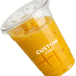 Gobelets jetables en plastique PP pour smoothies avec couvercles, diamètre 90 mm, 300 ml, pour fêtes - Product Image 5