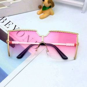 Gafas de Sol de Lujo Vintage para Mujer, Montura de Aleación, Lentes de Una Pieza, Protección UV400, Diseño Cuadrado Extragrande, Gran Venta - Product Image 5