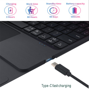 Bàn Phím Nam Châm Thông Minh BT Không Dây Mới Cho iPad Pro 12.9 12 9 2018-2022 Ốp Da Có Đèn Nền RGB Clavier Teclado Funda - Product Image 6