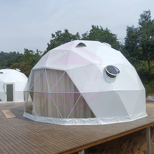 Tente dôme de luxe Georgia <span class=keywords><strong>6m</strong></span> préfabriquée pour maison de camp avec grande <span class=keywords><strong>baie</strong></span> transparente rideau de fenêtre et isolation en coton - Product Image 2