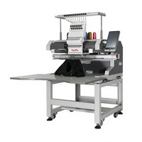 Machine à broder informatisée à 12 aiguilles et 15 fils pour casquettes, t-shirts plats