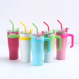 Vaso Térmico de Viaje para Auto, con Asa, 40oz, Tapa, Pajita, Antideslizante, OEM, ODM, Logotipo Personalizado - Product Image 4