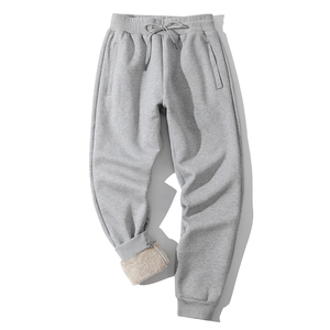 Pantalons de survêtement décontractés pour hommes avec logo personnalisé, taille élastique, doublure en polaire, taille moyenne à grande, joggers de sport, hip hop, longs, en laine peignée - Product Image 4