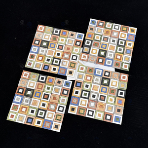 Mosaico <span class=keywords><strong>in</strong></span> Pietra Marmorizzata Moderna a Griglia Colorata 48x48mm, Mix <span class=keywords><strong>di</strong></span> Chip per Decorazione Pareti <span class=keywords><strong>di</strong></span> Hotel, Bagni e Cucine - Product Image 5