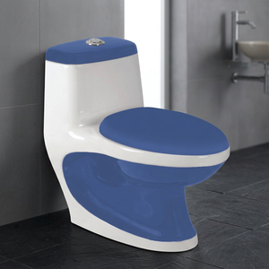 Indian Ceramic One Piece WC Black White Multi Color Water Closet Western Floor Mounted Toilet - Product Image 5