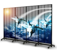 Affichage LED transparent 3D haute luminosité pour extérieur, écran de fenêtre avec SDK pour la publicité