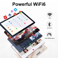 Tablette Veidoo Android 13, écran IPS 10 pouces, 8 Go + 4 Go de RAM extensible, 128 Go de ROM, processeur Octa Core, WIFI 6, tablette PC avec écran en verre 2.5D