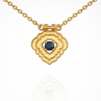 Milskye – collier de luxe en argent sterling 925 plaqué or 14k et saphir pour femme, serrure classique