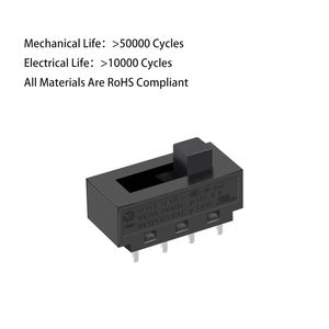 Saklar Toggle Vertikal Saklar Pengering Rambut Listrik Kecepatan Tinggi Peralatan Rumah Tangga 10A 250VAC Saklar Geser Pistol Udara Panas 2P3T PA66 - Product Image 3