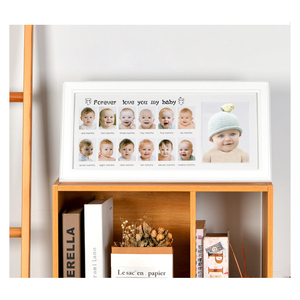 Cadre photo tendance en argile pour empreintes de mains et de pieds de nouveau-né jusqu'à 12 mois – Cadre commémoratif pour souvenirs - Product Image 6