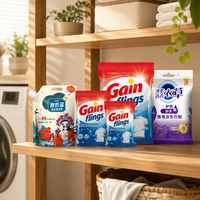Lessive en poudre pour le linge, emballage plastique