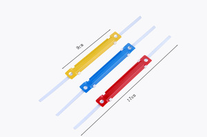 <span class=keywords><strong>Pas</strong></span> <span class=keywords><strong>cher</strong></span> En Plastique <span class=keywords><strong>PVC</strong></span> matériel colorées Assorties 80mm et 70mm rayure obligatoire forme broche attaches de dossier - Product Image 4