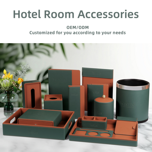 Accesorios personalizados para habitaciones de hotel Artículos de cuero de hotel de lujo de 5 estrellas Fabricante de suministros para hoteles - Product Image 5