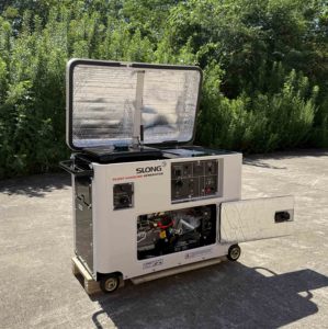 Generador Eléctrico de <span class=keywords><strong>Gasolina</strong></span> Silencioso de Arranque Automático de 4 Tiempos, 8 kW, 230 V, 50 Hz, Marca SLONG, Tanque de Combustible de 25 L, Ecológico para Uso Doméstico - Product Image 2