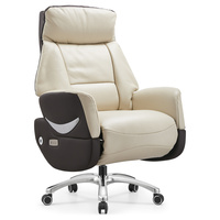 Chaise de bureau de luxe en cuir de haute qualité, manuelle, confortable pour la pause déjeuner, pour PDG/Directeur, design moderne pour usage professionnel