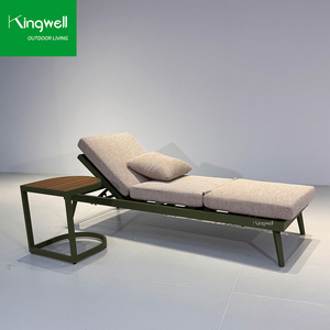 Ghế tắm nắng xếp gọn bằng nhôm hiện đại Phúc Sơn, đồ nội thất ngoài trời, có đệm lưng điều chỉnh được, dành cho khách sạn, công viên, hồ bơi, bãi biển - Product Image 6