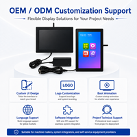 Monitor de Pantalla Táctil Capacitiva Android de 10.1 Pulgadas, Repuestos para Máquinas Expendedoras ODM, Kiosco de Pago Autoservicio, Pantalla LCD