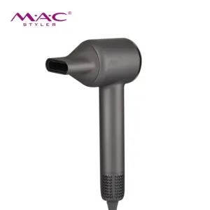 MAC Styler 1600W Portable Hair Dryer Gray Color Professional Hair Dryer Blower Dryers With Magnetic Nozzle