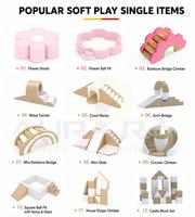 Pastel peralatan bermain lembut bola pink pit bola dalam ruangan bouncing lembut anak-anak bermain dengan pagar