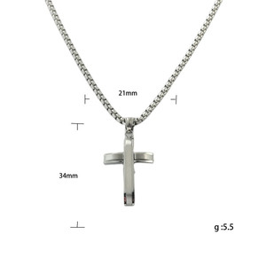 Men's Stainless Steel <b>Cross</b> Pendant Necklace Geometric Design Gift Jewelry 120218 - Product Image 5