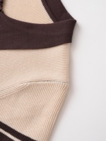 Suéter Casual Transpirable con Parches Retro para Mujer, Verano 2026, Manga Corta, Estilo Preppy, Tejido de Punto, Cuello Camisero Vintage