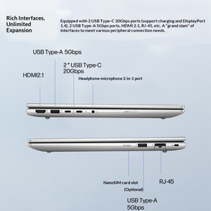 Nouvel ordinateur portable professionnel HP ProBook 4 G1ir 14 pouces, processeur Core 7 150U, 16 Go de RAM, 1 To SSD, WiFi 6E, Windows 11, prix de gros, ordinateur portable haut de gamme - Product Image 2