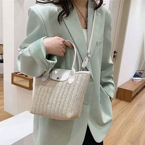 Rơm Túi Để Treo Hoa Kỳ Nghỉ Ví Cho Phụ Nữ Nhỏ Kontted Dệt Phụ Nữ Giỏ Xô Handmade Bện Túi Xách Thời Trang - Product Image 5