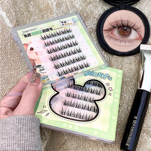 Pestañas Postizas GEGE BEAR 3D Hechas a Mano Sin Pegamento, Mixtas, Sin Raíz, Naturales, Separadas, Reutilizables, de Larga Duración, Ajuste Seguro y Cómodo - Product Image 2