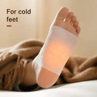 Patch chauffant pour les pieds à la moxibustion, pour les pieds froids, pour réchauffer les orteils, soin des pieds à base de plantes de médecine chinoise, pour les employés de bureau, les conducteurs, les personnes âgées