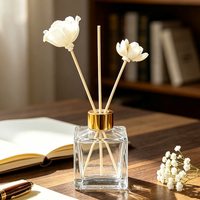 Vente en gros 50ml 100ml Bâtonnets de roseau en rotin Diffuseur de parfum d'intérieur Diffuseur de roseau vide Bouteille en verre