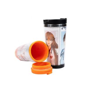 Botella de Agua Personalizada al por Mayor, Taza de Té de Doble Capa de Acero Inoxidable y Plástico para Café y Leche - Product Image 3