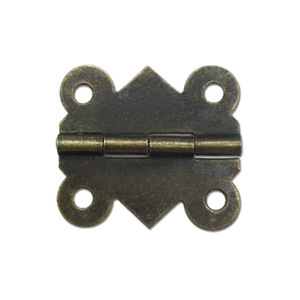 Bisagra de mariposa D018 pequeña, mini bisagra de hierro para muebles, montaje en superficie, diseño tradicional, chapado duradero - Product Image 5