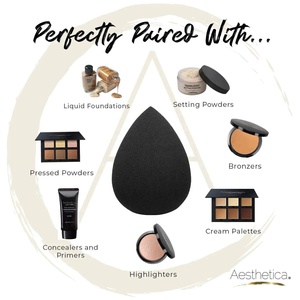 Éponge <span class=keywords><strong>de</strong></span> maquillage Aesthetica Cosmetics, sans latex, végane, lavable, emballée en boîte, pour poudre, crème et liquide - Product Image 5