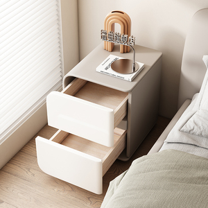 Mesita de noche moderna totalmente sólida estilo Ins, muebles de madera estrechos simples creativos para dormitorio para el hogar, Hotel, sala de estar - Product Image 4