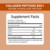 Boisson en poudre de protéines bovines hydrolysées stimulant la production de collagène, favorisant la santé de la peau, des cheveux et des ongles, et soutenant les os et les articulations.