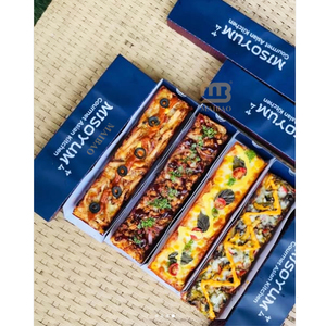 Boîtes à <span class=keywords><strong>pizza</strong></span> personnalisées sur mesure pour emporter, emballage alimentaire pour sushis et tacos, boîte à <span class=keywords><strong>pizza</strong></span> rectangulaire de 25 cm, boîte à <span class=keywords><strong>pizza</strong></span> coréenne à 1 tranche, petite boîte à <span class=keywords><strong>pizza</strong></span> coulissante - Product Image 2