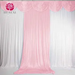 convertible ice silk stain backdrop curtain drape panels wall for wedding party celebration for wedding theatre events